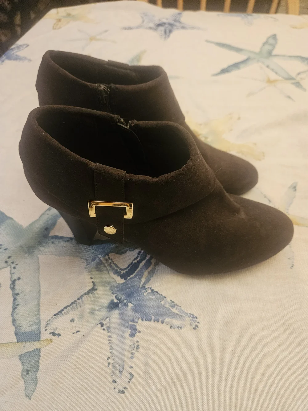Karen Scott Black Suede Ankle Booties.  Very Good Condition!